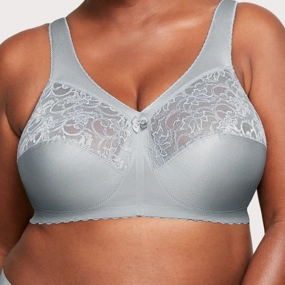 44C BRA Gray Women Lift GLAMORISE MagicLift Original Shape Support Wireless 1362 - Picture 1 of 12